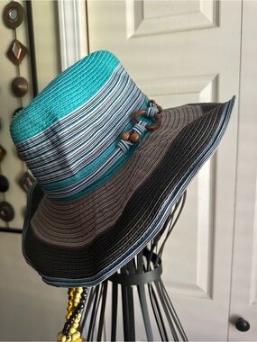 Cynthia Rowley Striped Wide Brim Sun Hat